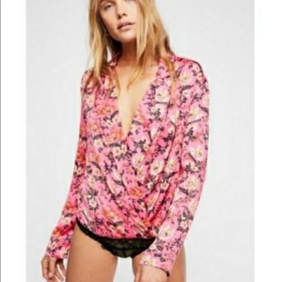 Intimately Free People Elsa Floral Plunge Lace Bodysuit - Picture 2 of 7